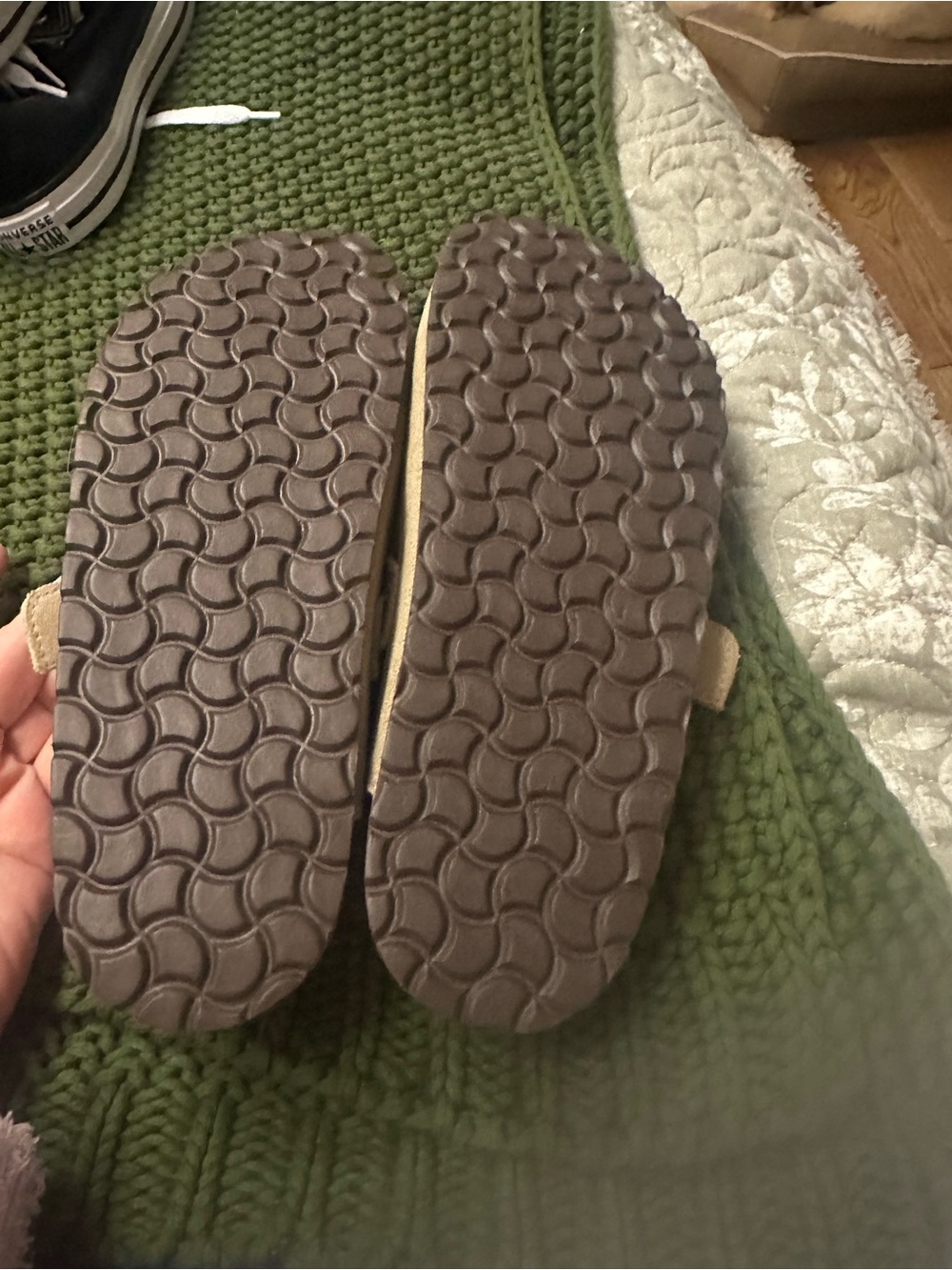 Suede Slip-On Mules in Light Taupe - Women’s Size 9M - Picture 3 of 5